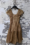 Mutedance 24 Spring/Summer Shell Sleeve Waist Short Dress MD-MD24SS17-KHAKI PM138